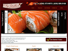 Tablet Screenshot of hibachisteakhousebartlett.com